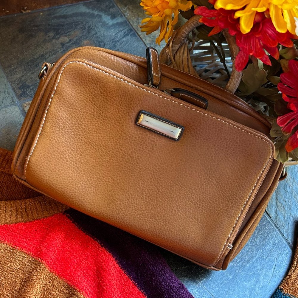 Pebbled Faux Leather Crossbody Bag and Clutch